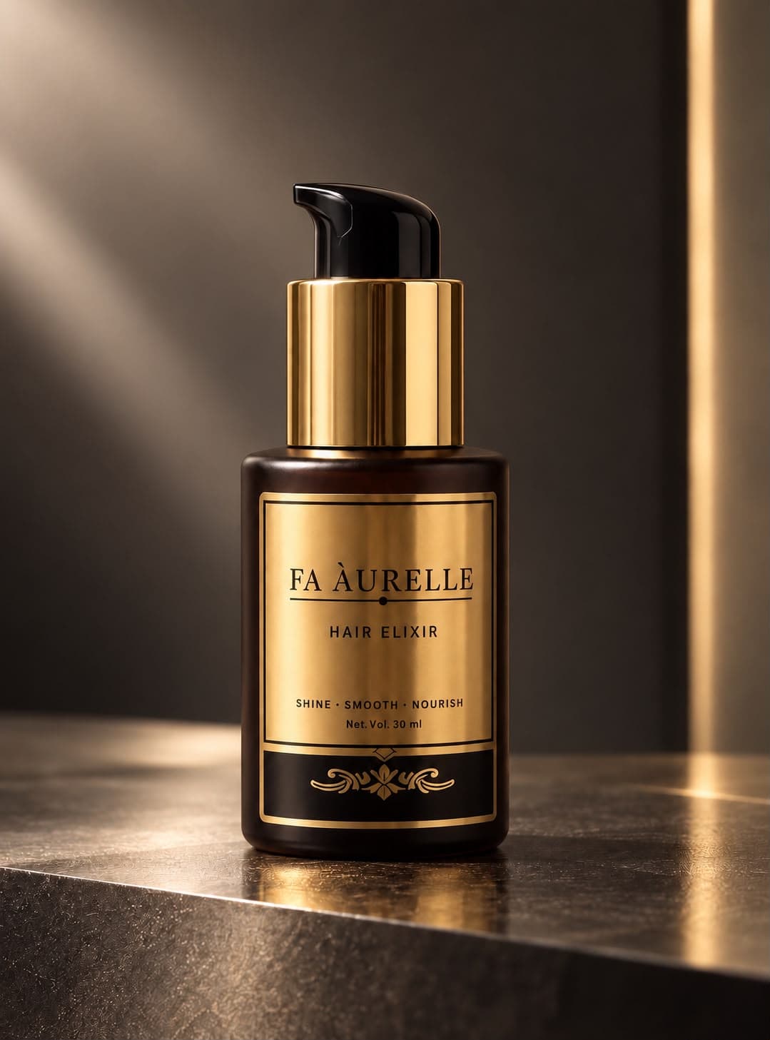 FA ÀURELLE Hair Elixir bottle shown from the front